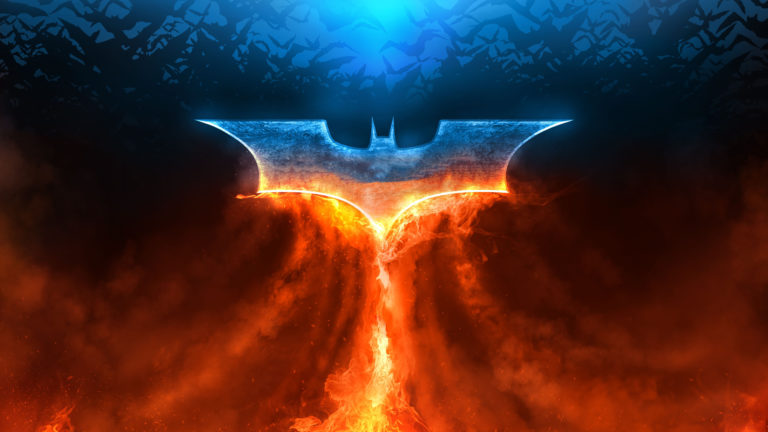 Batman Fire Rise Logo 4k Wallpaper 4K