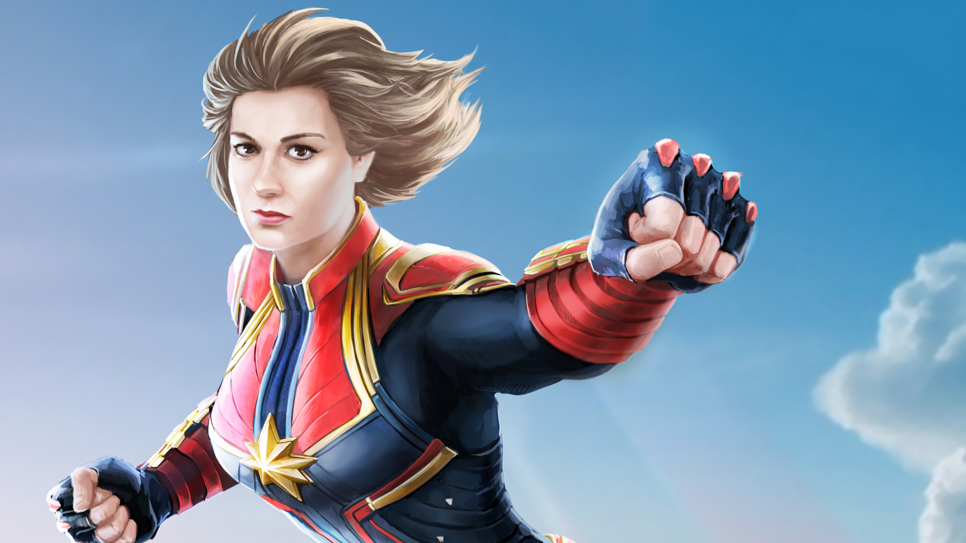 captain marvel 4k art 1544829665