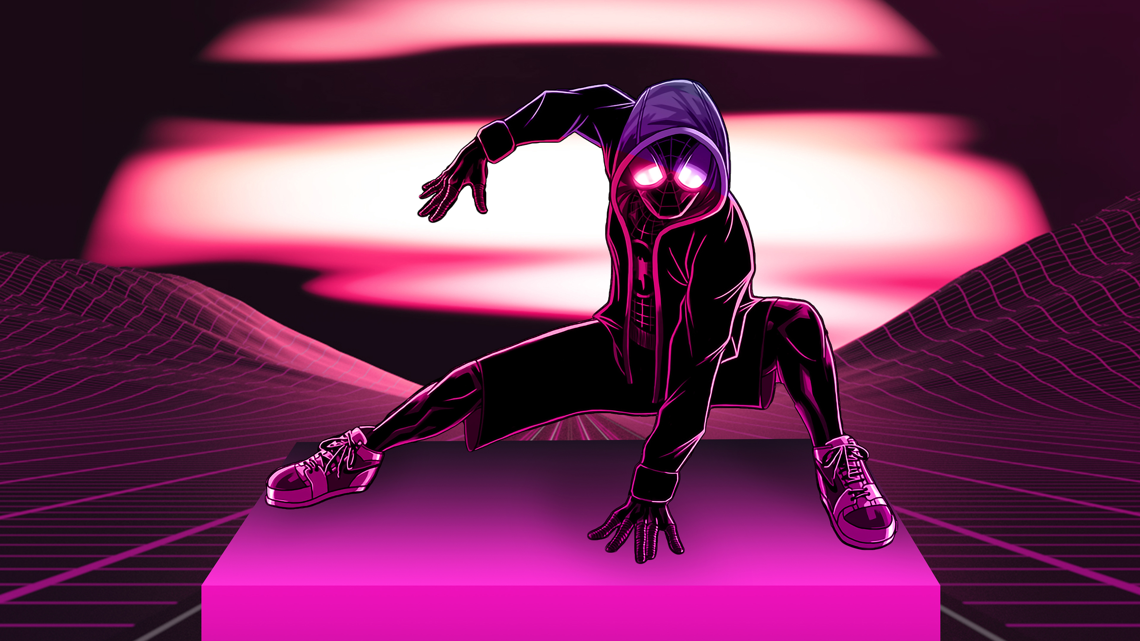 neon spider man 4k 1546276356