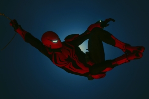 red suit spiderman 4k 1545588619