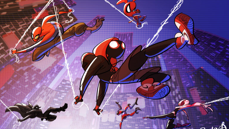 Spider Verse Cartoon Art 4k Wallpaper 4K