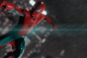 spiderman in the rain 4k 1545588605