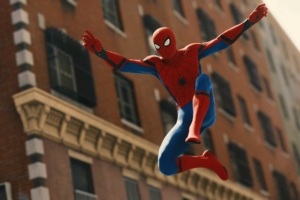 spiderman jumping art 4k 1544286918