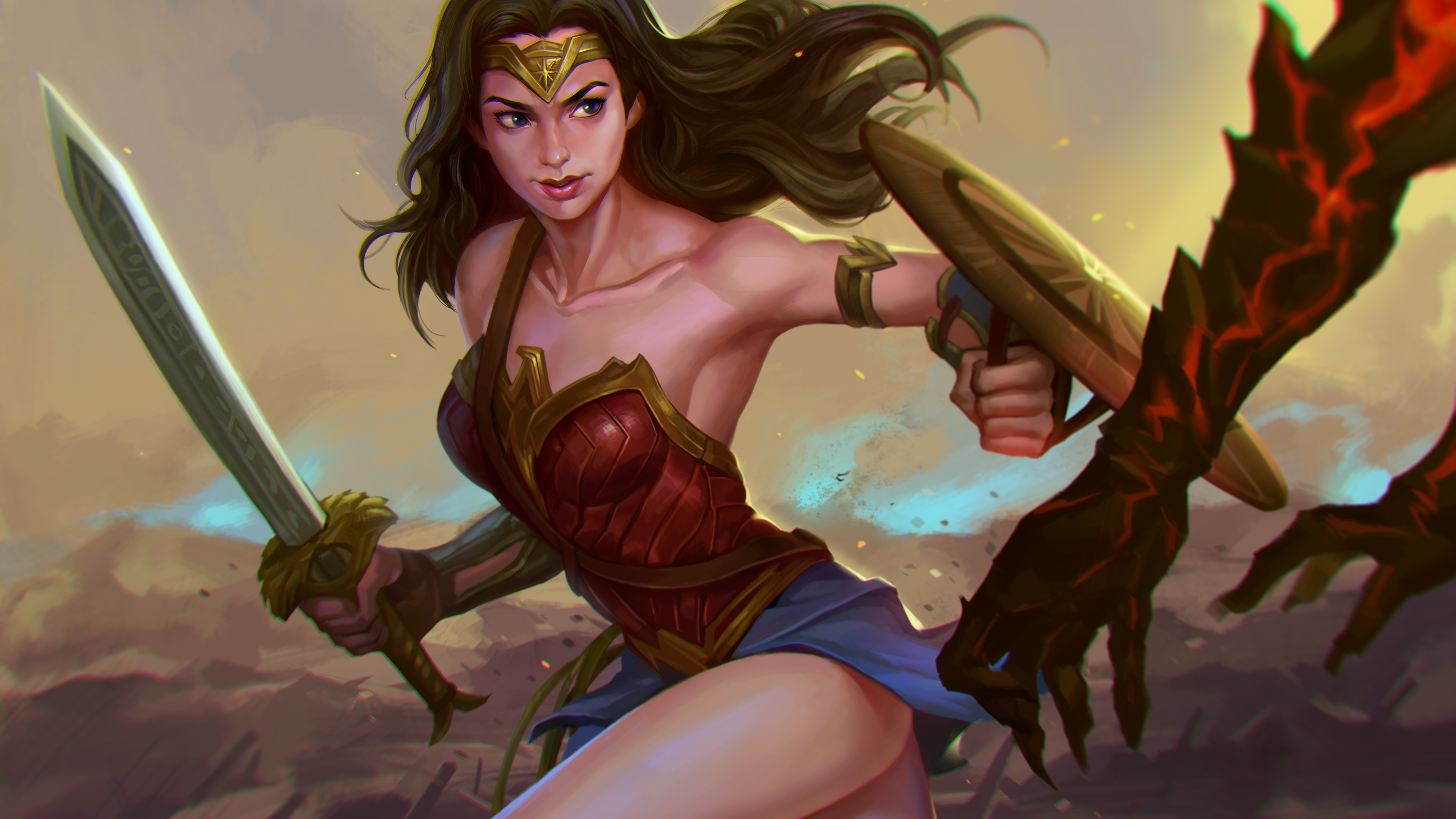 wonder woman digital art 2018 4k 1544923175