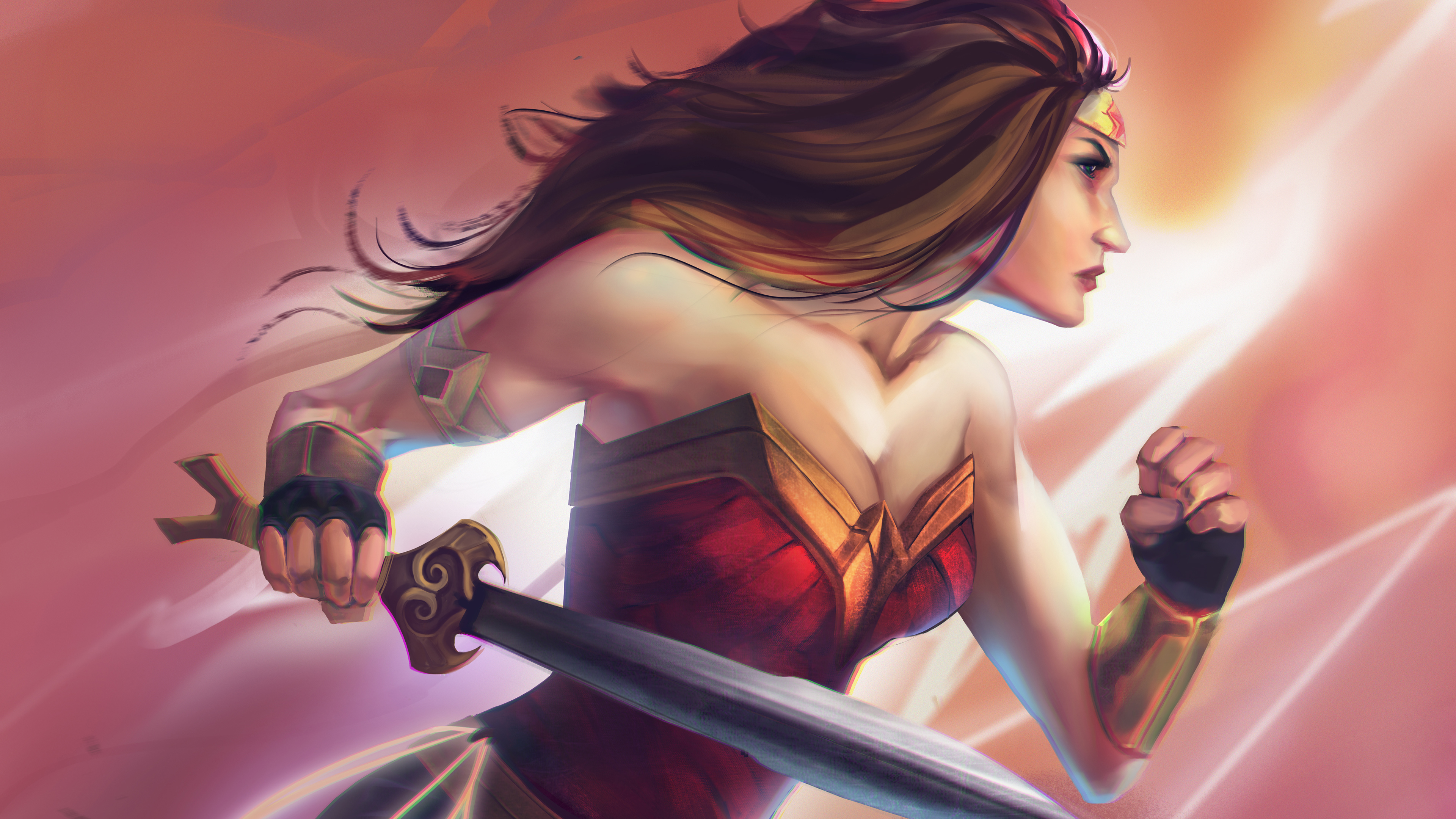 wonder woman paint art 4k 1544286880