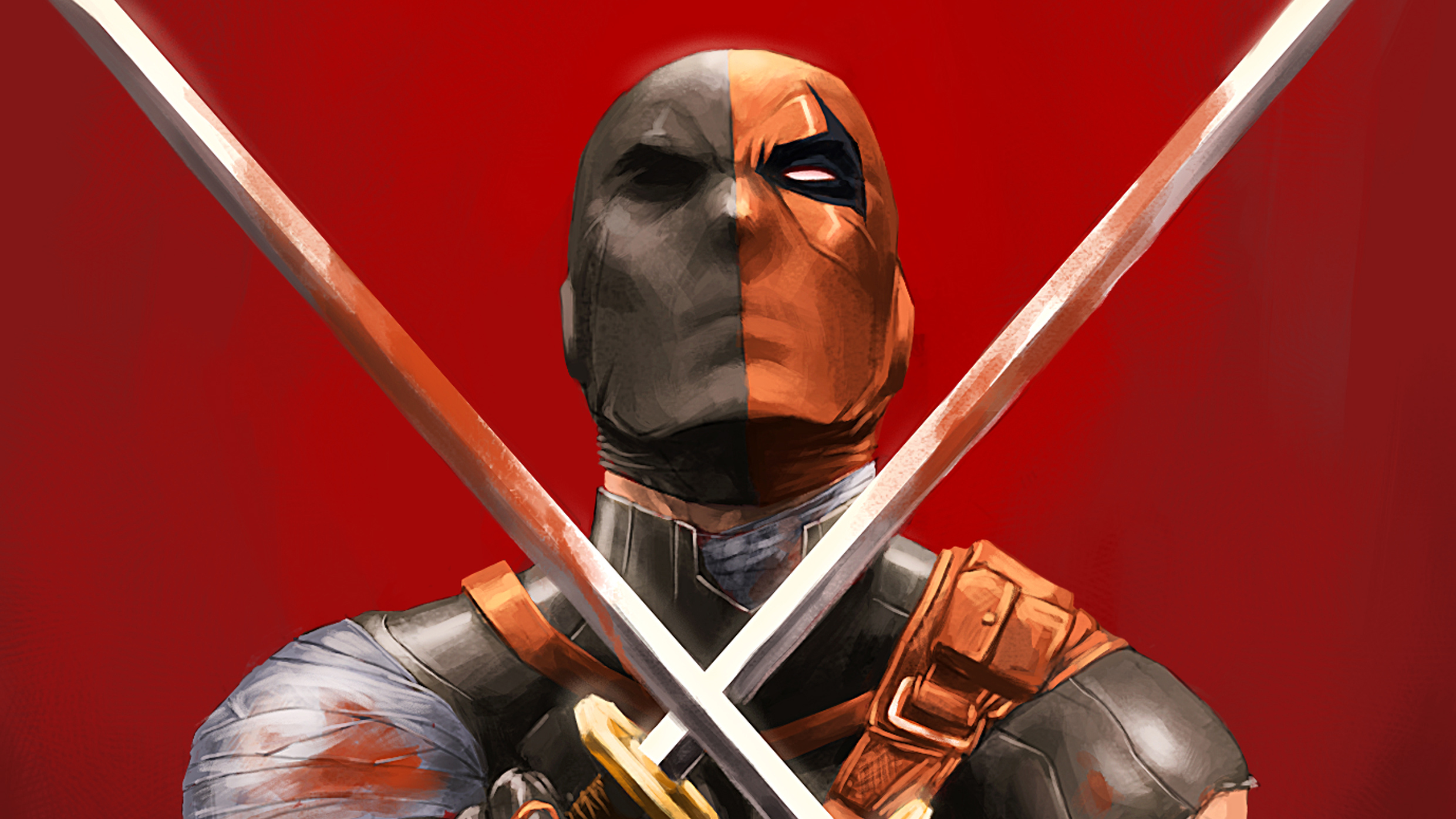 deathstroke with two swords 4k 1548527187