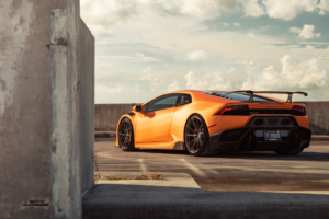 orange lamborghini huracan rear 4k 1546362085