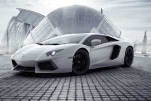 white lamborghini aventador new 4k 1546361650