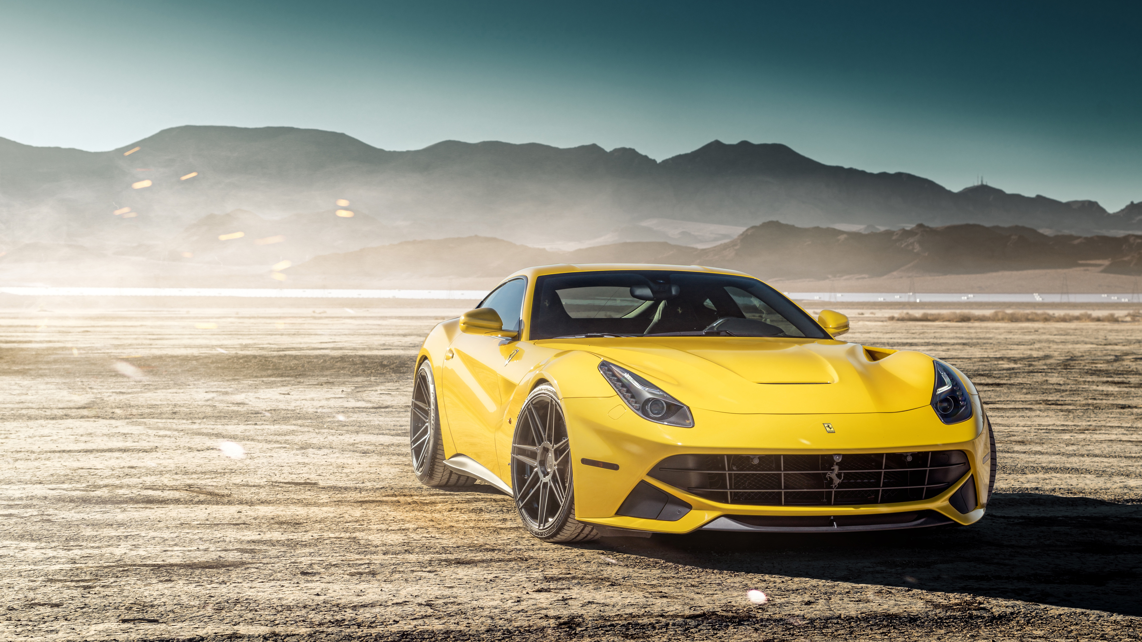 yellow ferrari f12 4k 1547936803