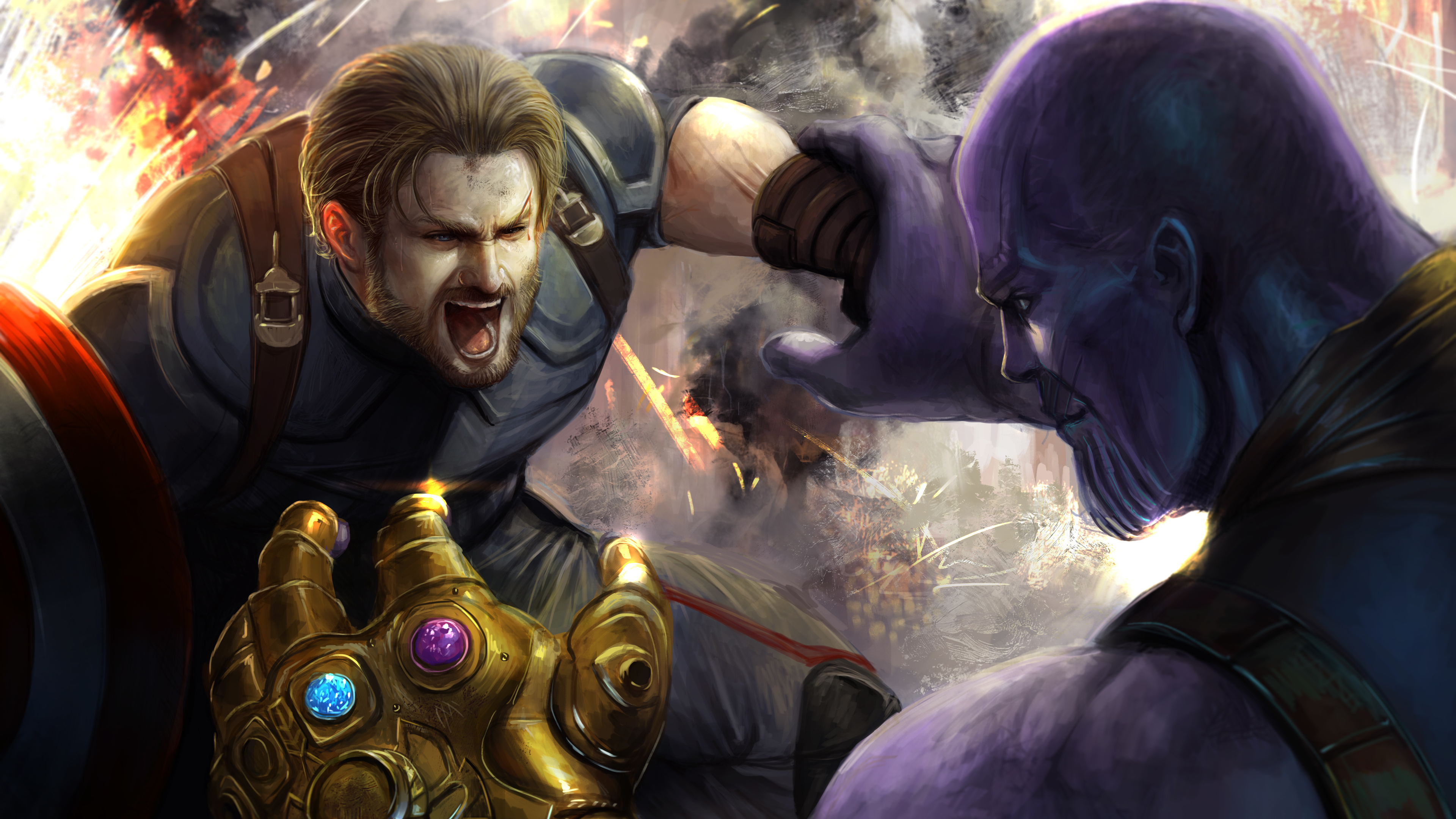 captain vs thanos art 4k 1550511892