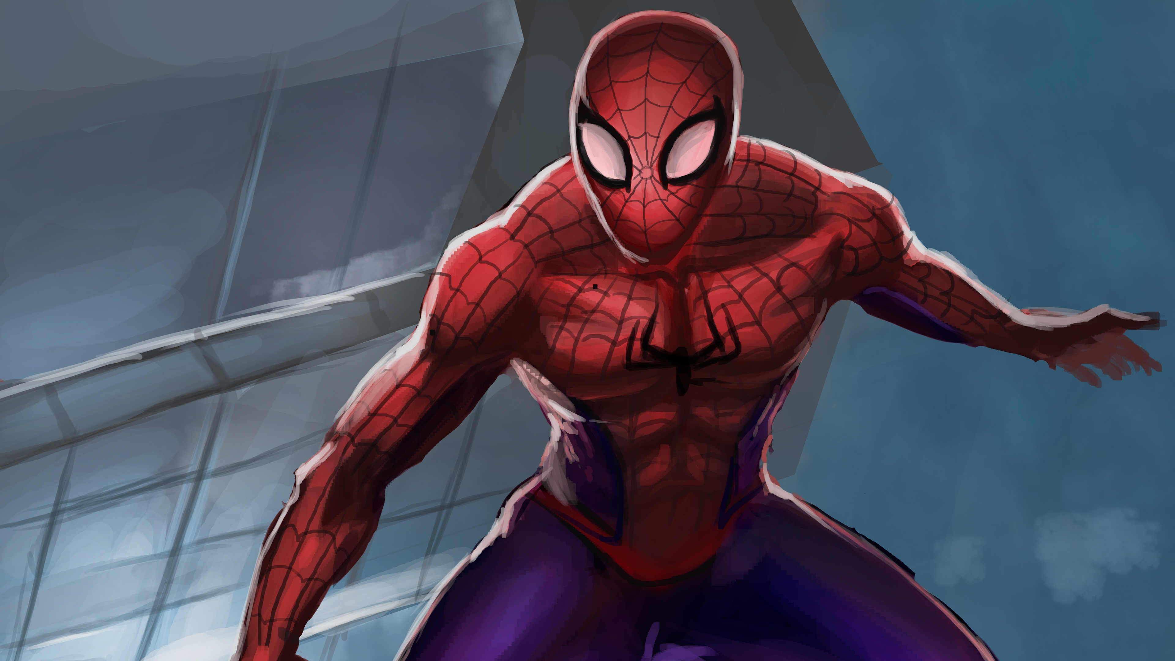 spiderman speed paint art 4k 1550511882