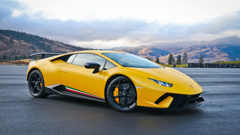 Yellow Lamborghini Huracan 4k