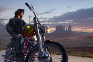 bike rider digital art 4k 1551642034