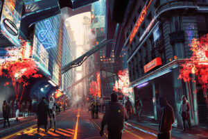 cyberpunk city future digital art 4k 1551641595