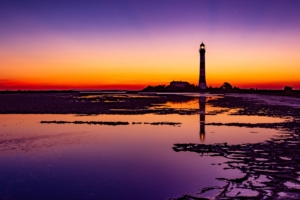 lighthouse colorful sunrise 4k 1551643350