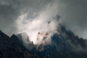 mountains fog winter morning 4k 1551644283