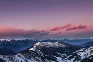 mountains starry sky night snow dolomites italy 4k 1551644280