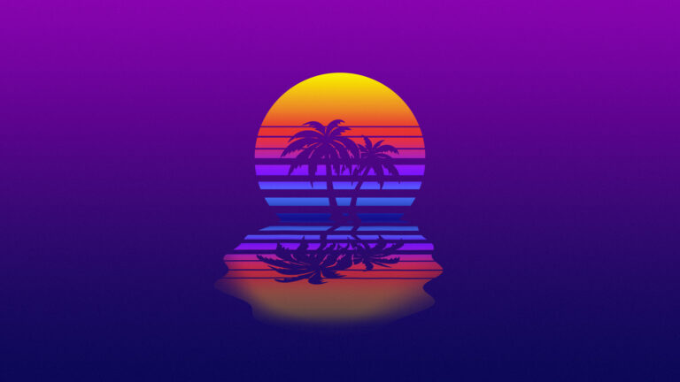 Palm Tree Synthwave 4k Wallpaper 4K