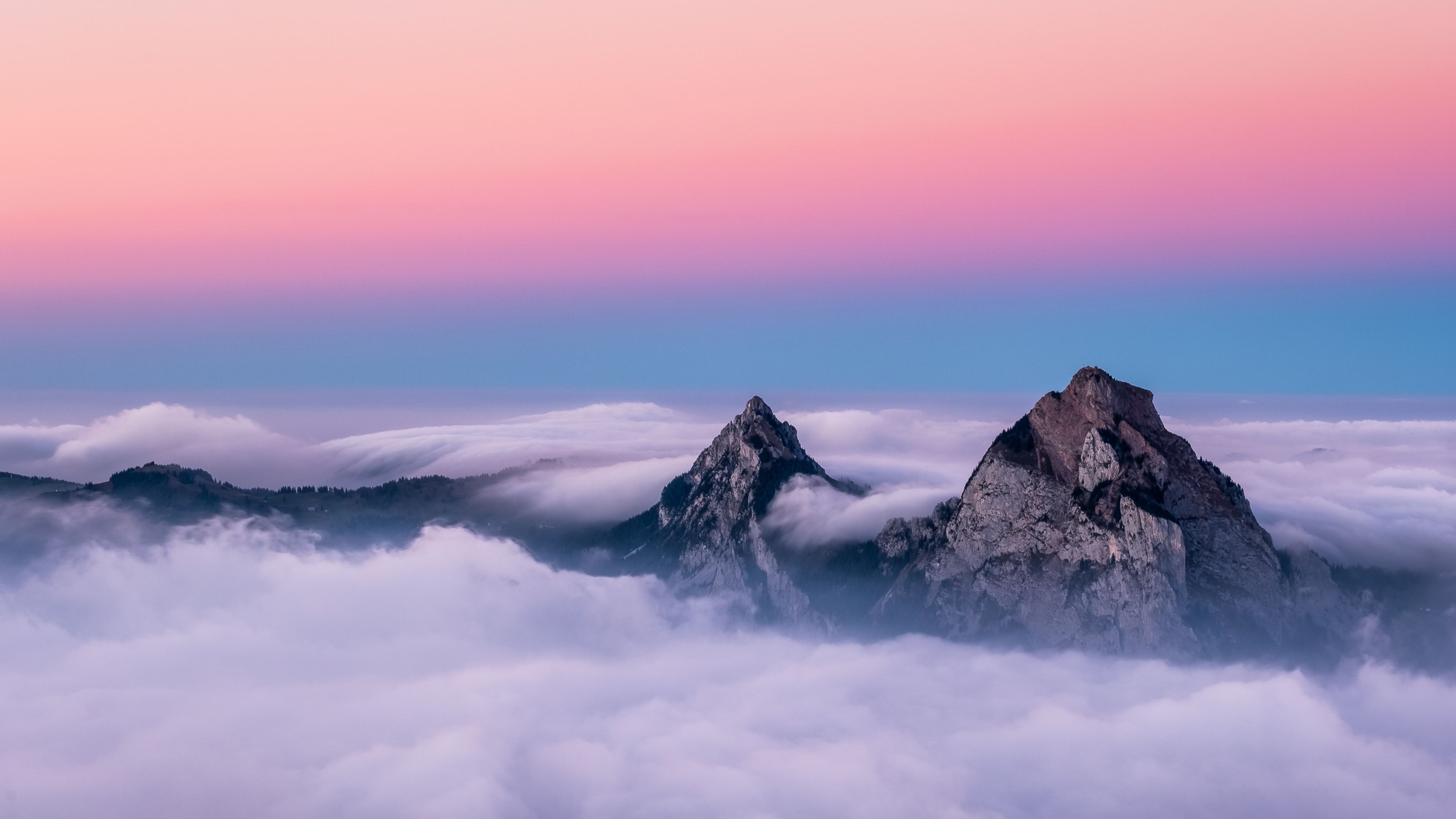 twin peaks mountains in clouds 4k 1551643439