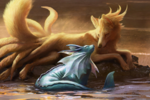 vaporeon and ninetales 4k 1551642799