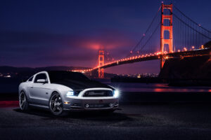 ford mustang golden gate bridge 4k 1556185254