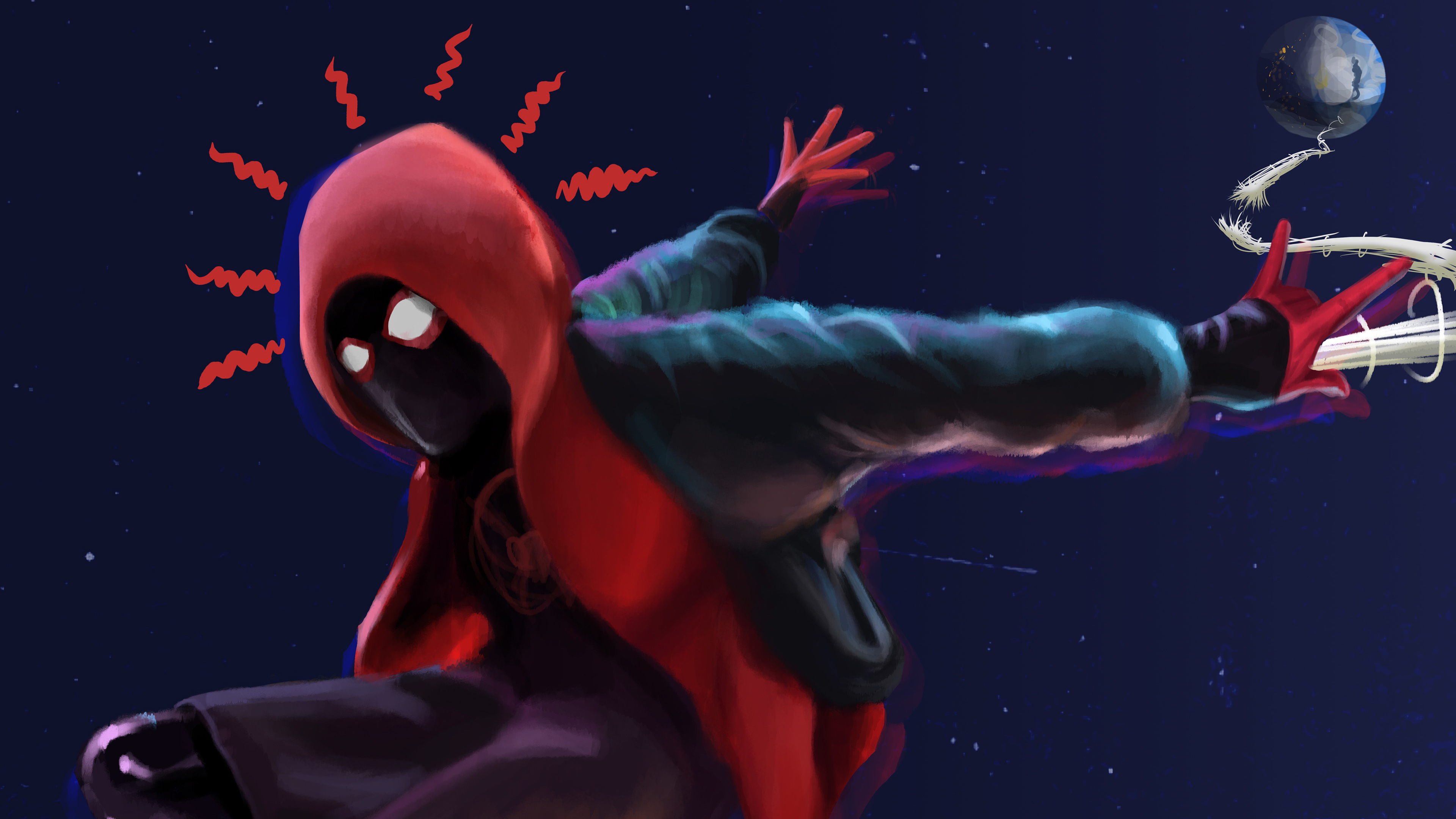 miles morales sketch art 4k 1554244887