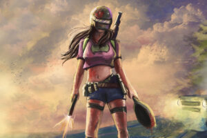 pubg helmet girl art 4k 1554244441