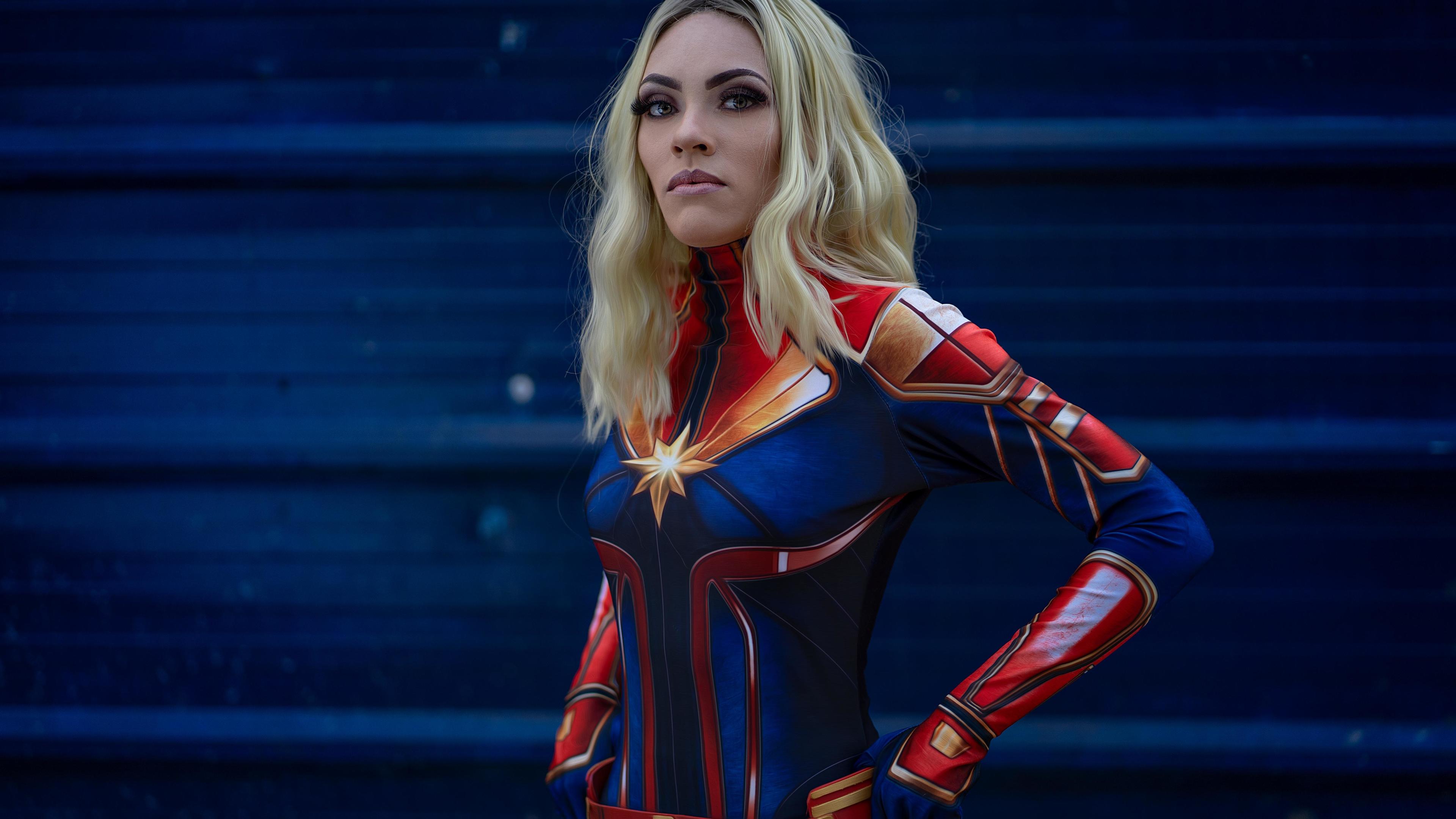 cosplay captain marvel 4k 1557260284