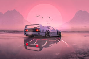 retrowave car 4k 1558220506