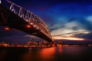 city lights sydney harbour bridge 4k 1560535785