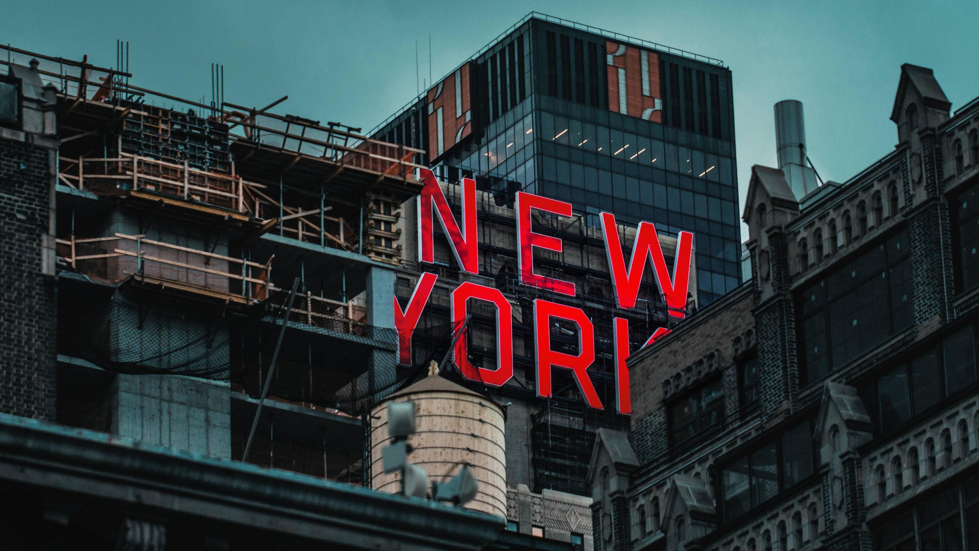 new york logo glowing 4k 1560535783