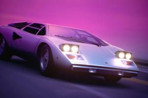 outrun car 4k 1559764584