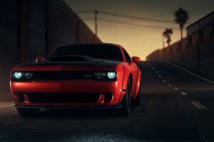 red dodge challenger srt 4k 1560534246