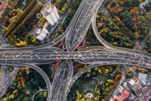 shanghai cross bridge china aerial view 4k 1560535781