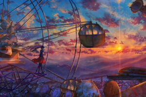 anime ferris wheel painting 1563222603