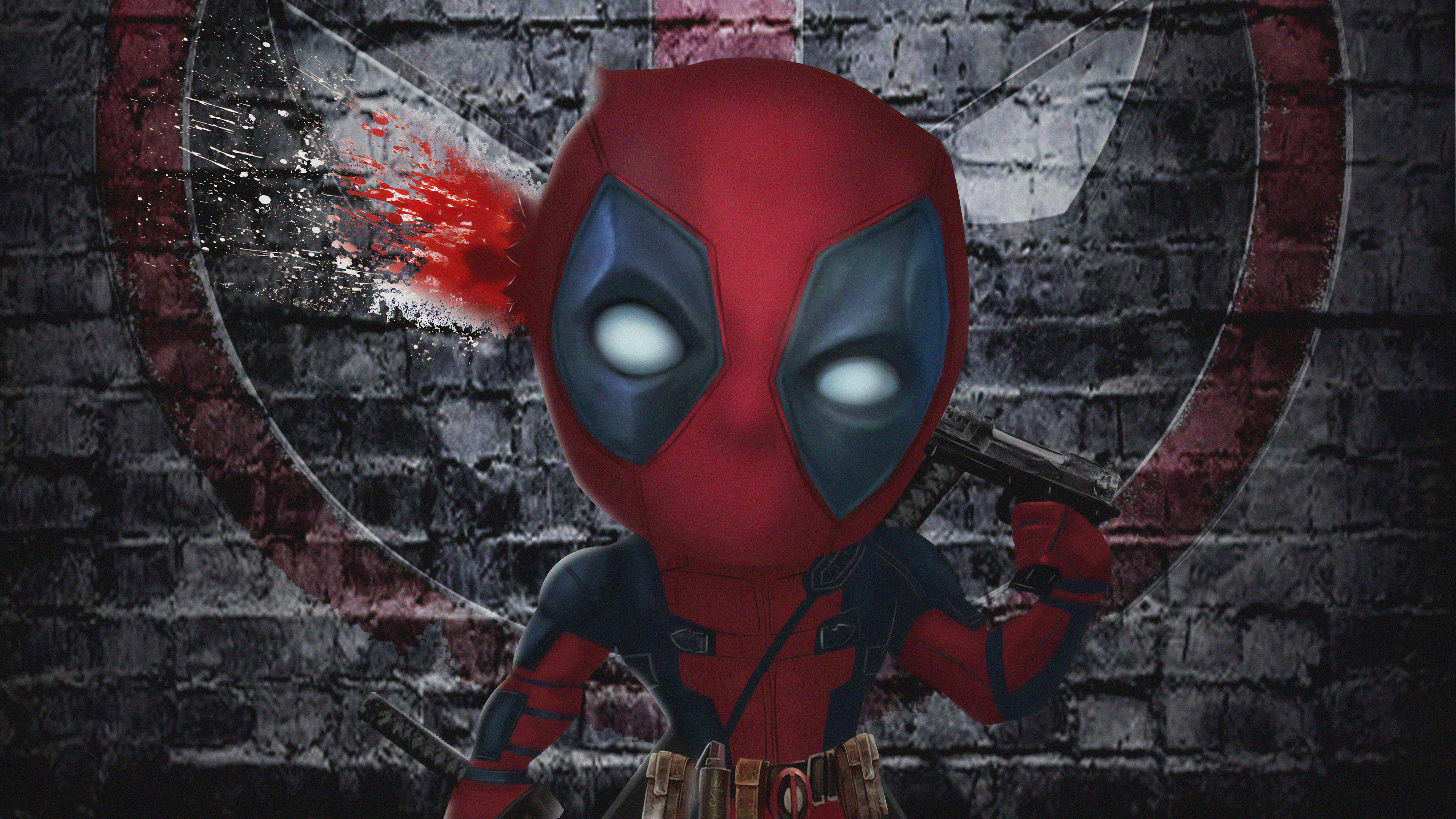 Download Deadpool Aiming His Target Wallpaper | Wallpapers.com