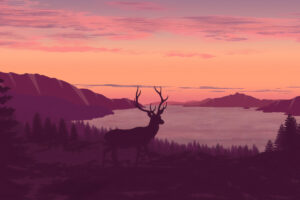 reindeer minimalist call of sunset 1563222130