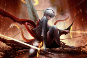 2b nier automata art 1572369941