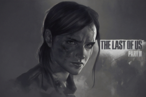 ellie the last of us part 2 monochrome poster 1570393355