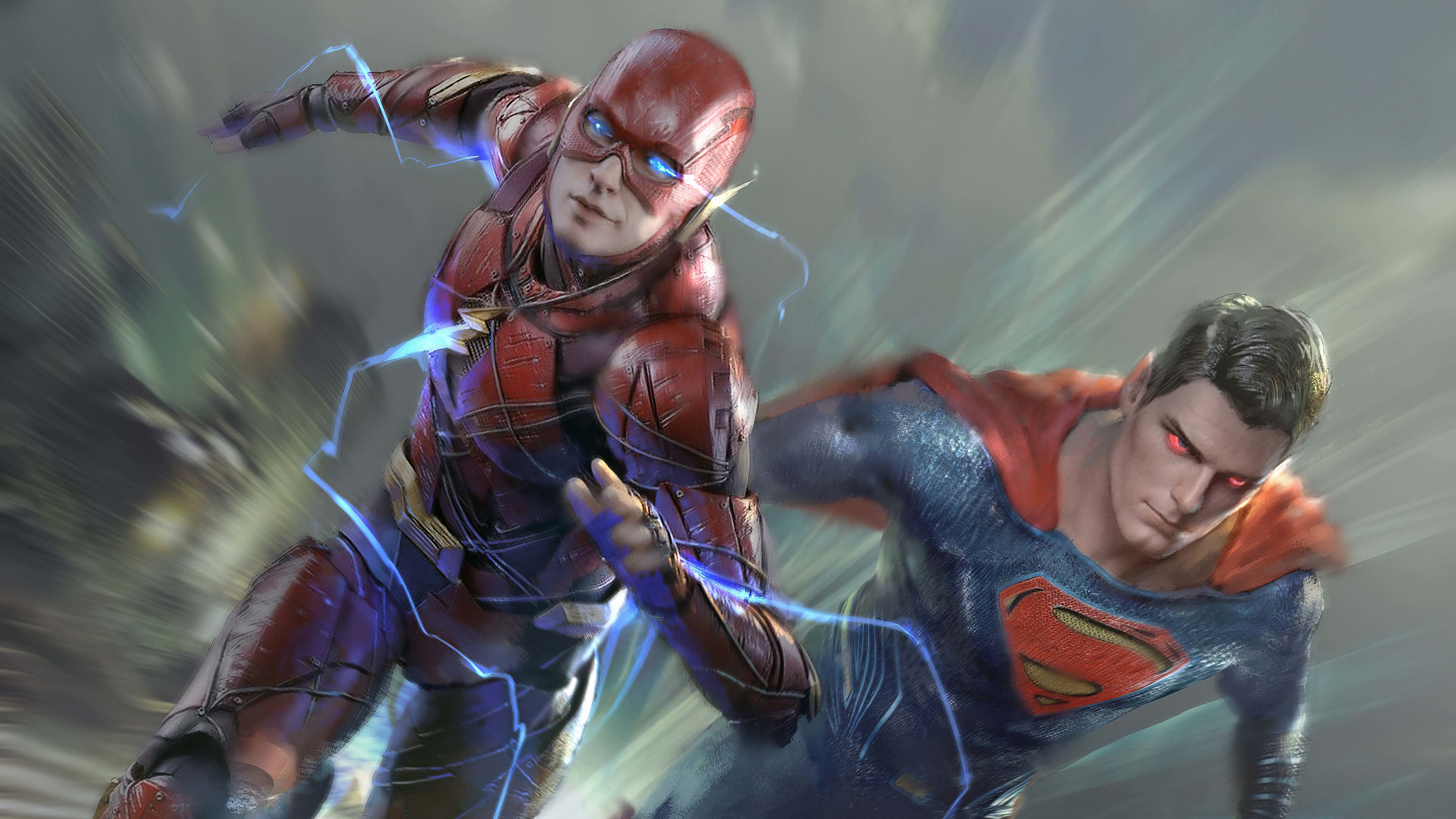 flash and superman art 1572368861