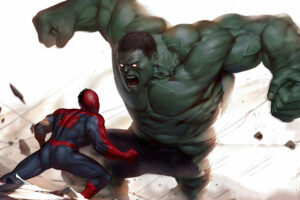 hulk vs spiderman art 1570394526