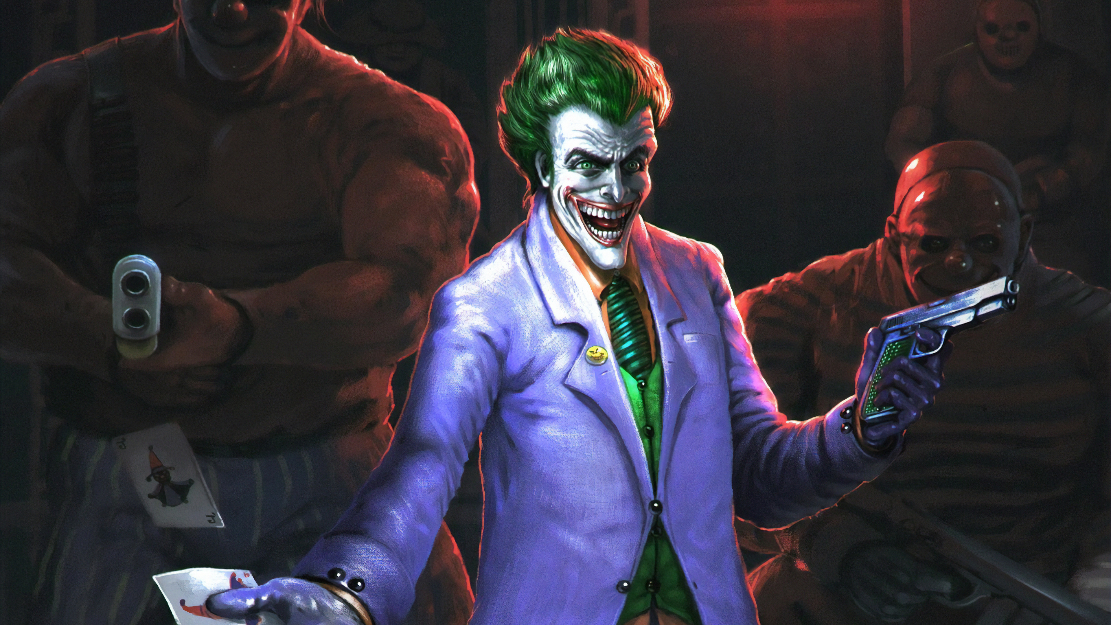 Wallpaper 4k Joker With Team Wallpaper