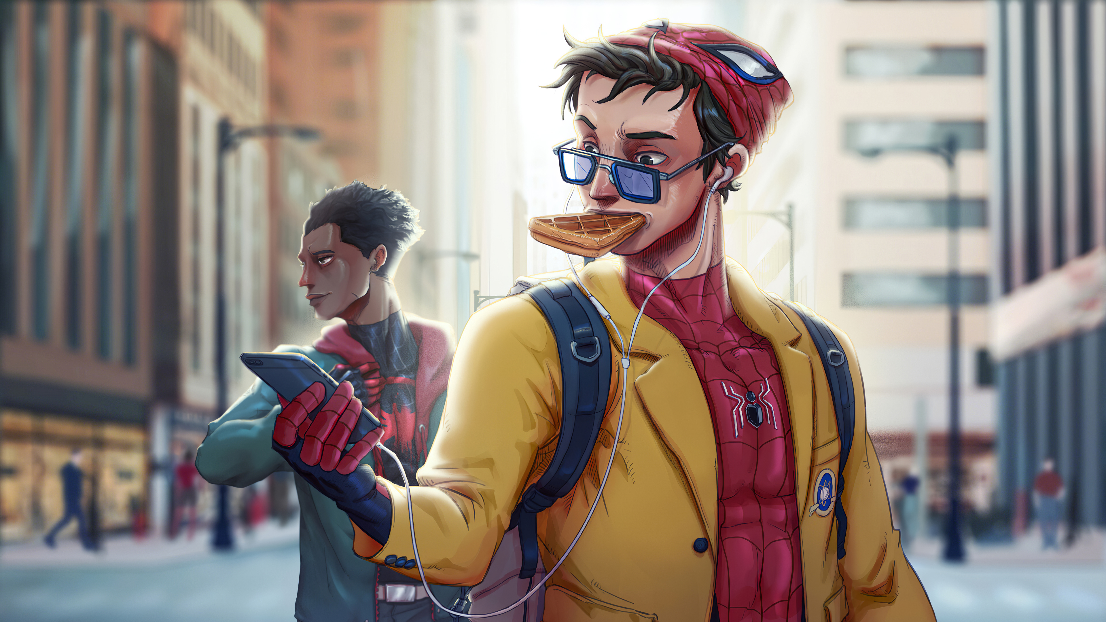 spiderman eating waffle 1572368761