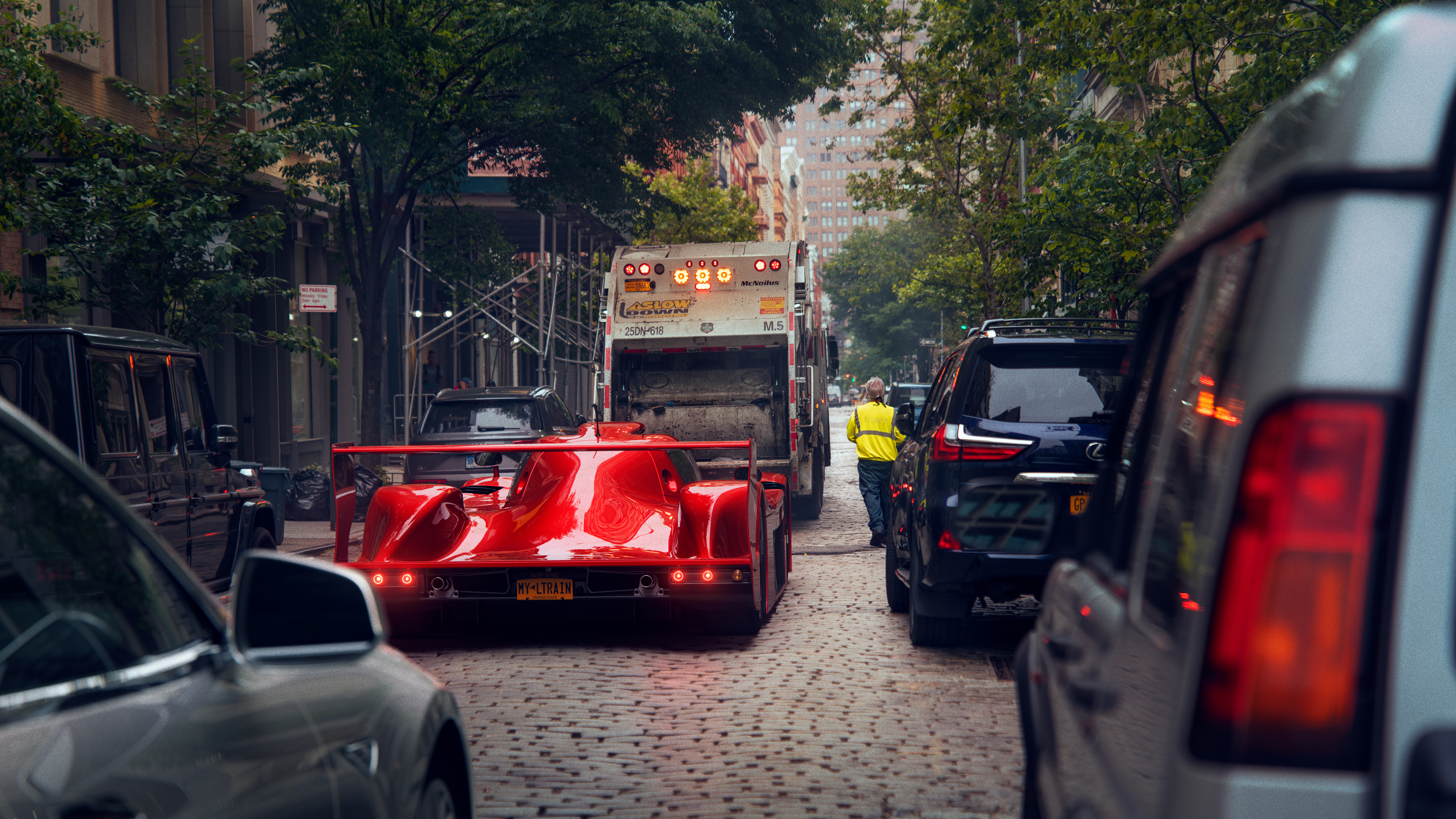 sports car on public road 1570919183