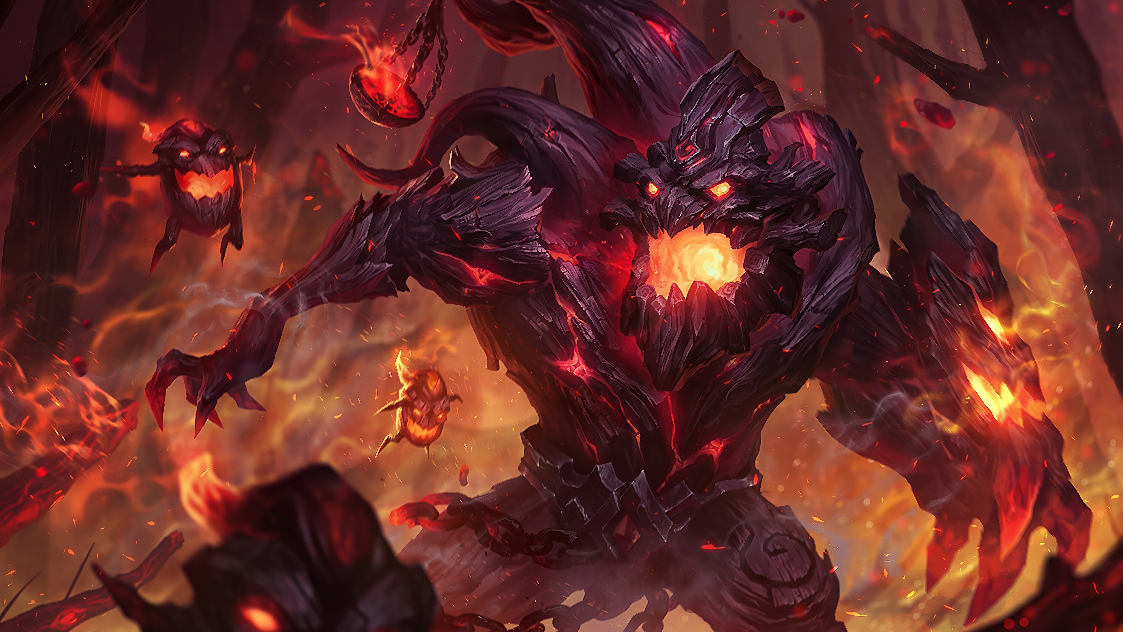 charred maokai lol splash art league of legends lol 1574101594