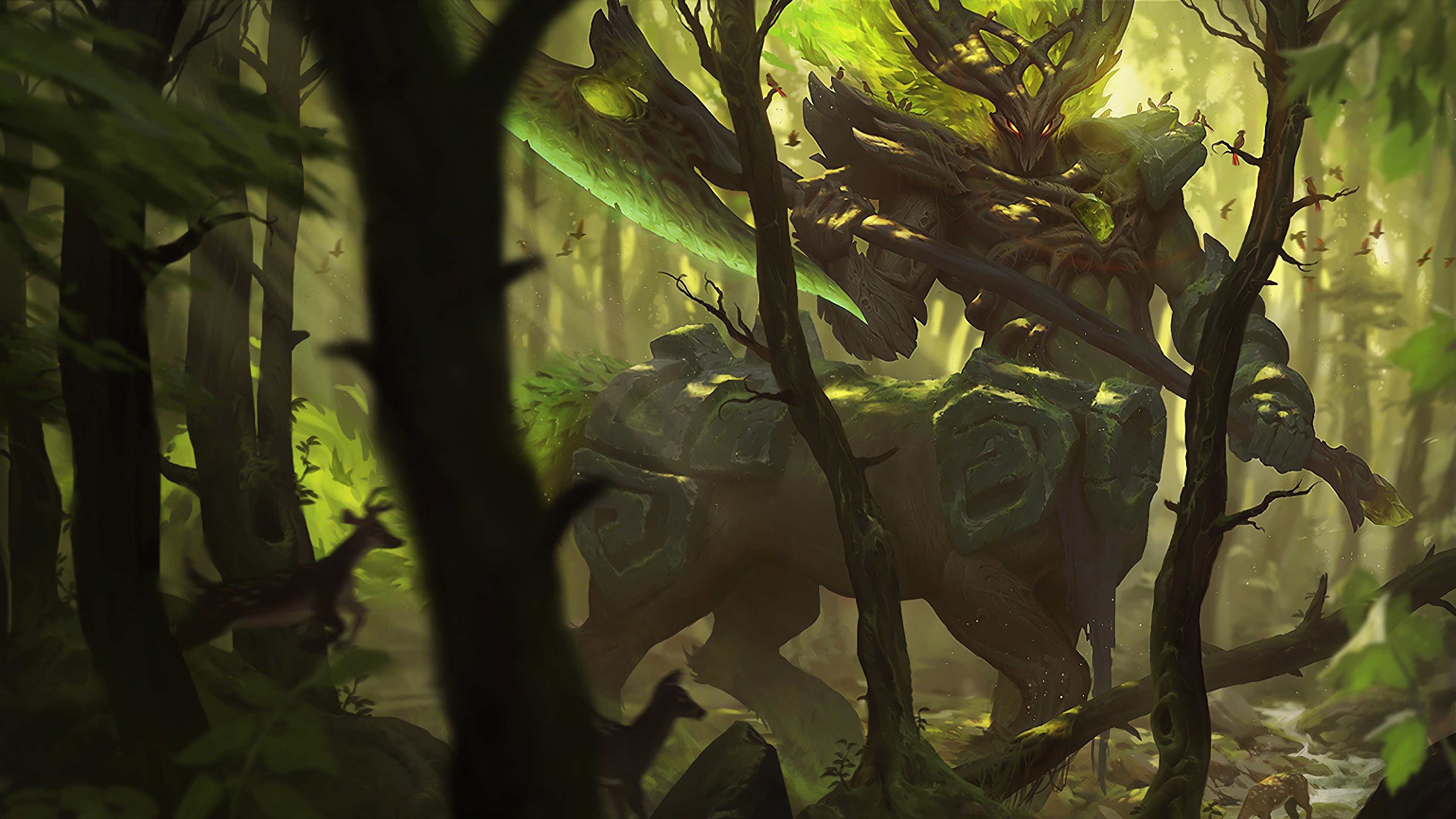 elderwood hecarim lol splash art league of legends 1574100169