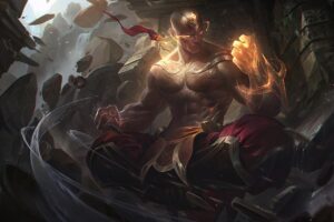 god fist lee sin lol splash art league of legends art 1574101357