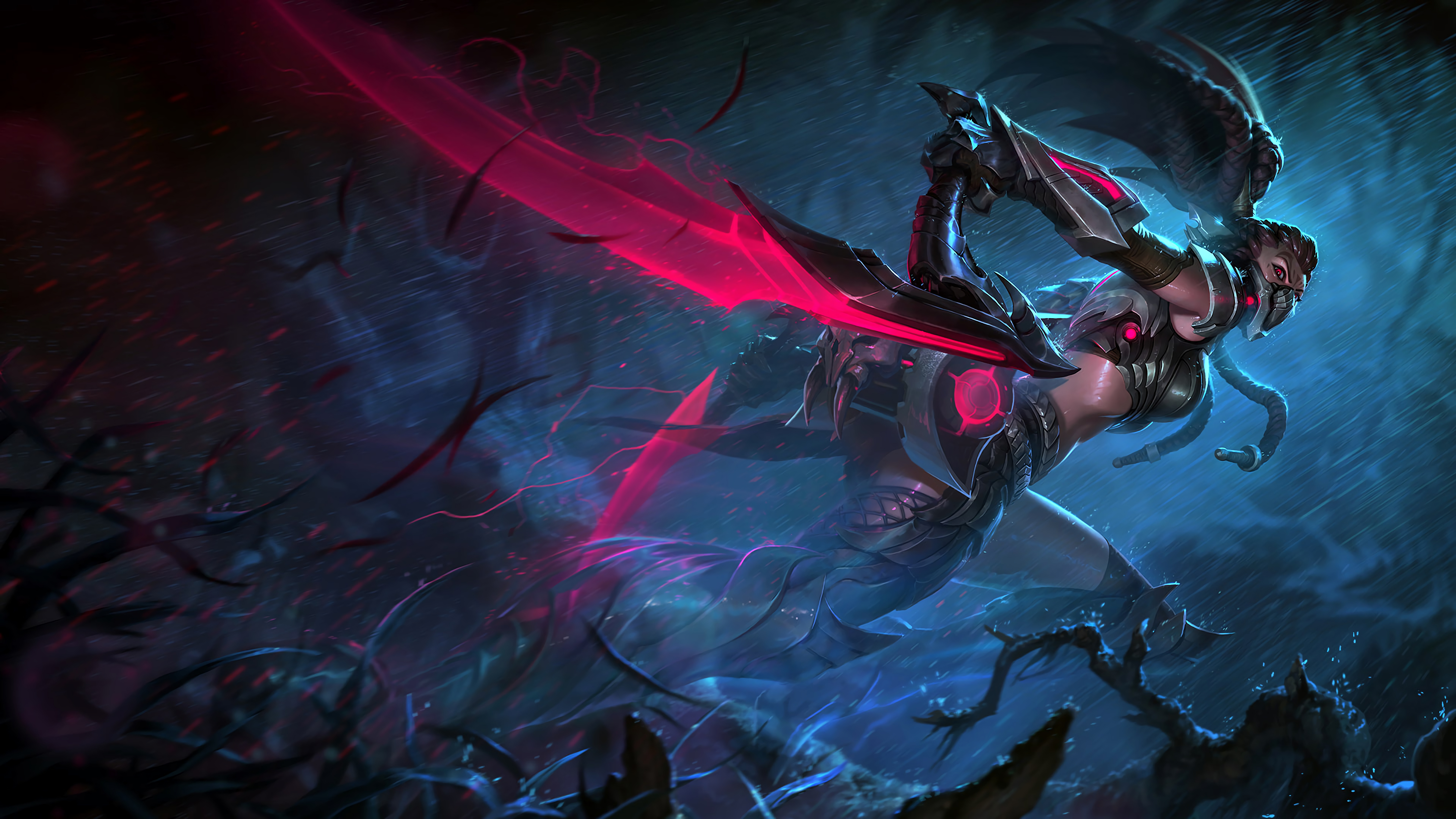 Wallpaper 4k Headhunter Akali New Splash Art Rework Update Lol