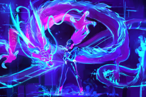 k da akali neon dragon league of legends lol lol 1574104745