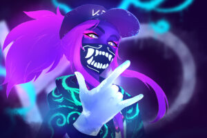 k da akali neon league of legends lol lol 1574104540